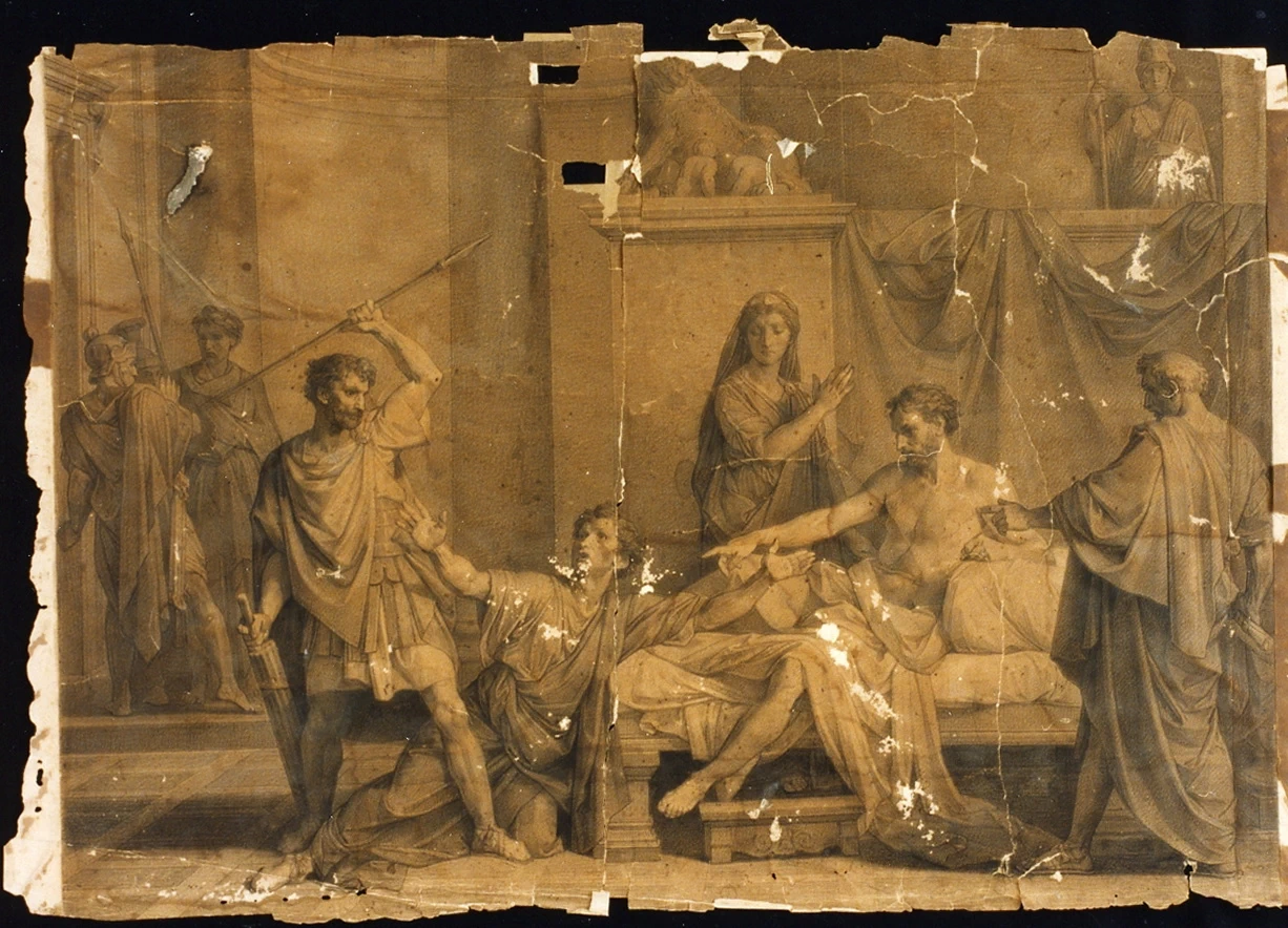 Studio, Imperatore Claudio ordina l'uccisione di Valerio Asiatico su istigazione d i Messalina - Appartamento Storico di Palazzo Reale, Napoli